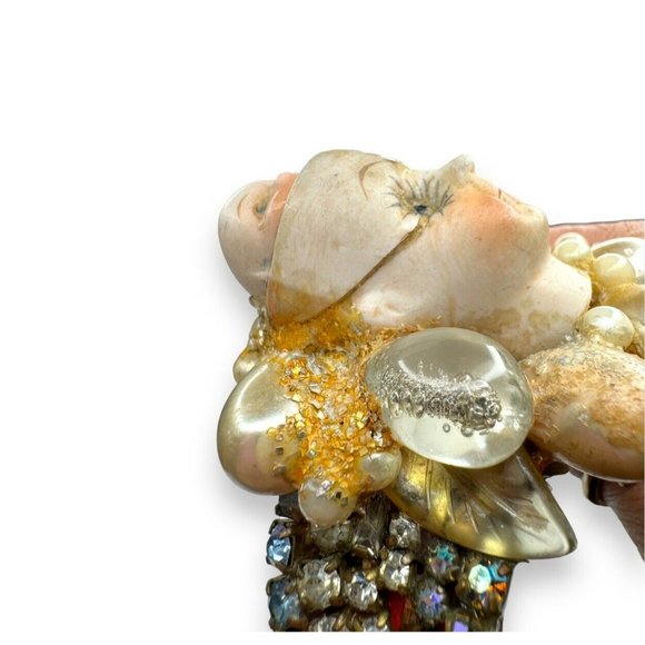 Wendy Gell Wristie Creepy Haunted Doll Face Crystal Cuff Bracelet - Picture 10 of 13